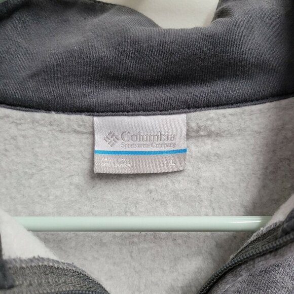 Columbia 1/4 Zip Sweatshirt Size Large Mens Pullover Fleece Gray Long Sleeve - Picture 5 of 6